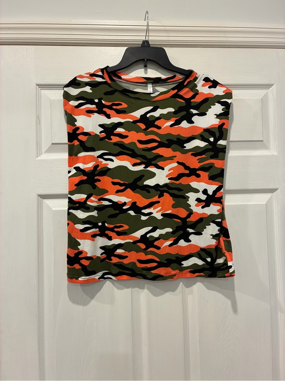 👙Watermelon Orange & Olive Camo Women's Muscle Tee 👙